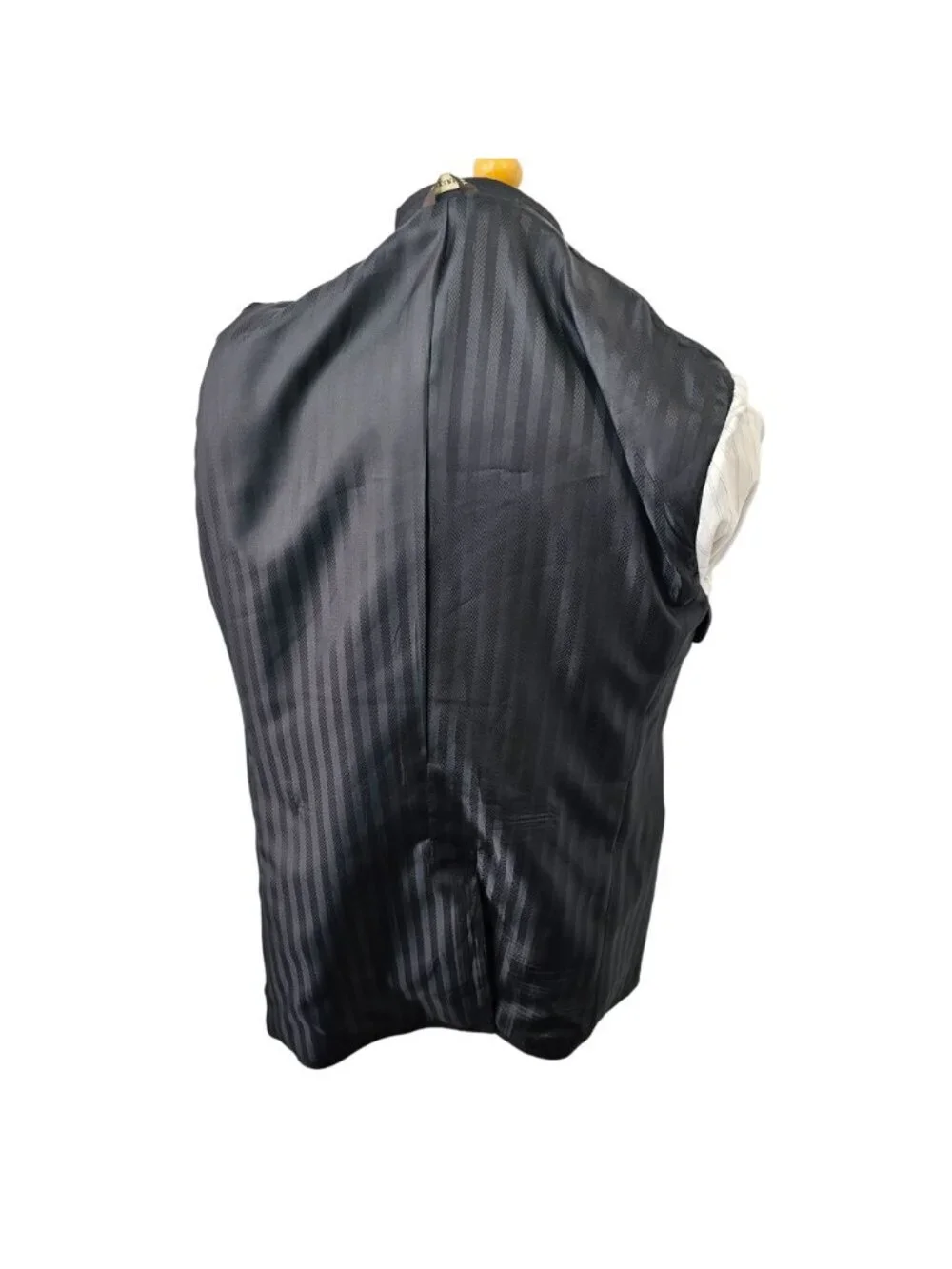 Y2K Vitarelli Black Wool Blazer Mens 40L Classic Italian Sport Coat Peak Lapel
